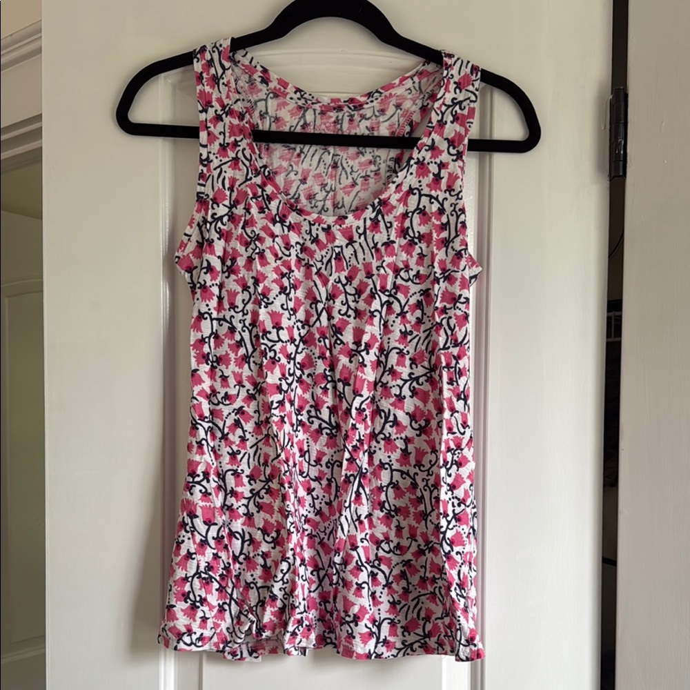 Lilly Pulitzer Pink and Black Sleeveless Tank Top